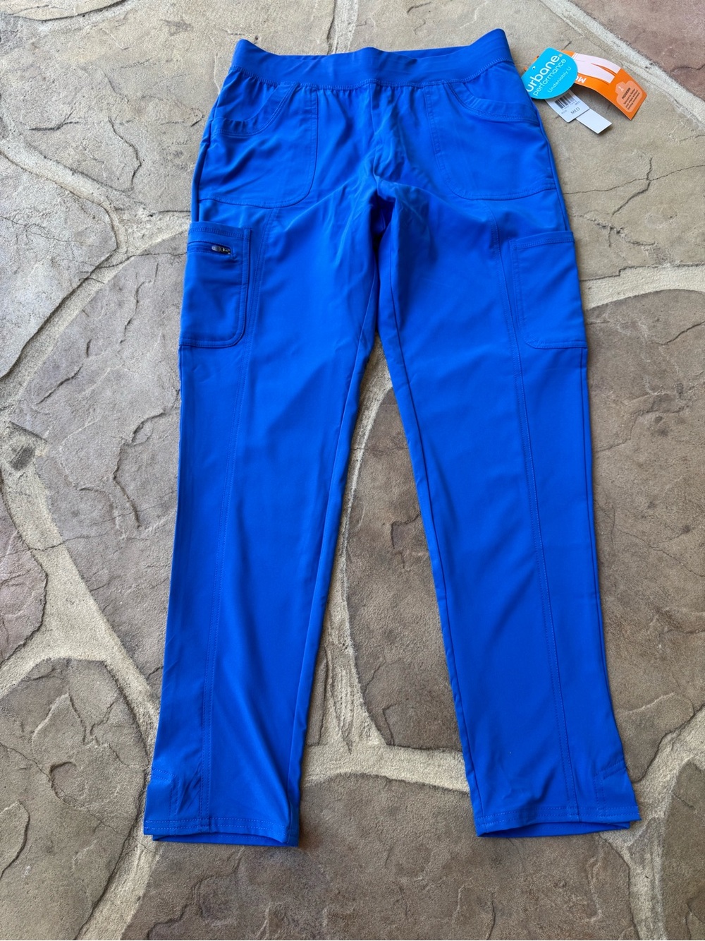 Urbane Performance, Royal Blue, Scrub Pants with Utility Pockets, Size Medium
